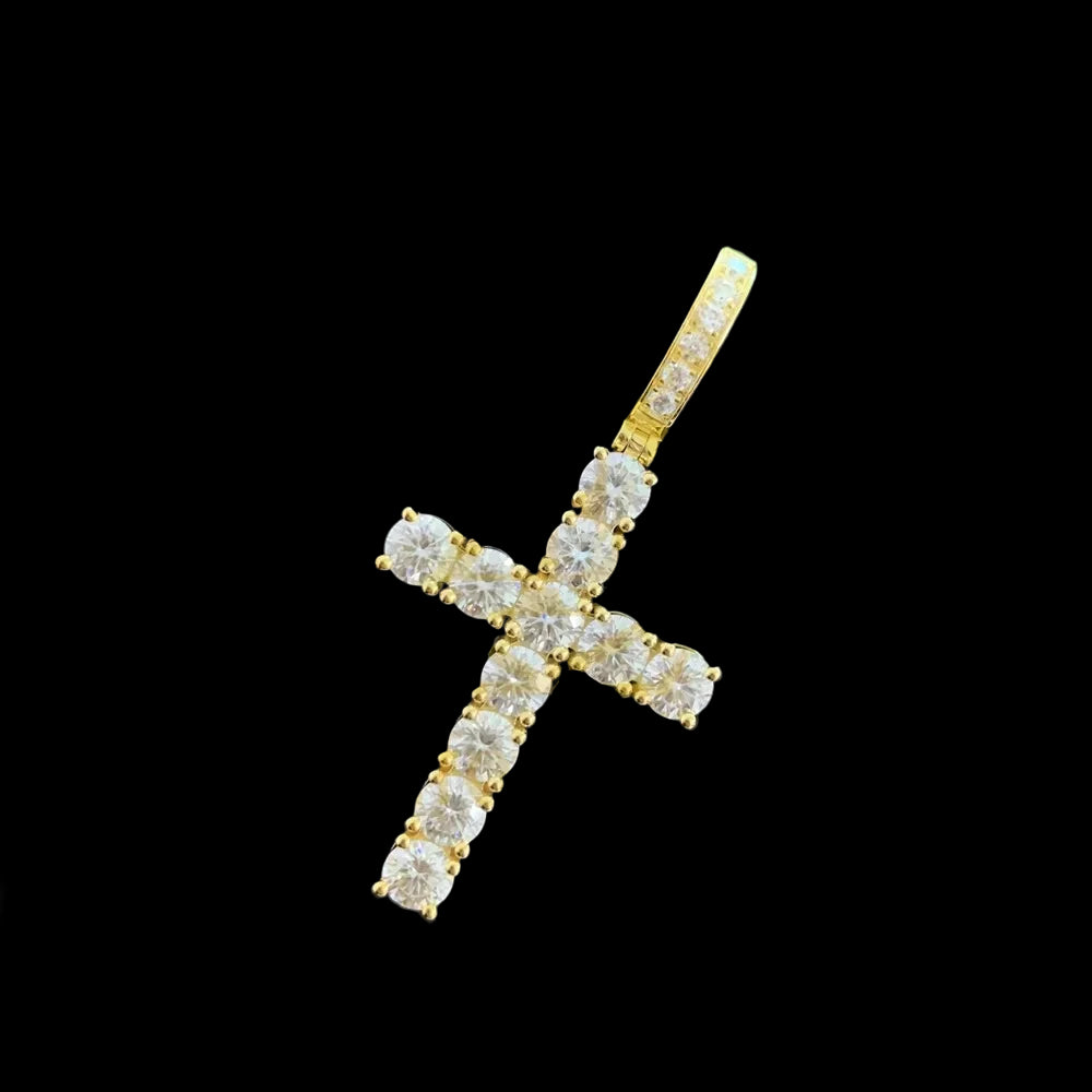Cross Pendant - Moissanite