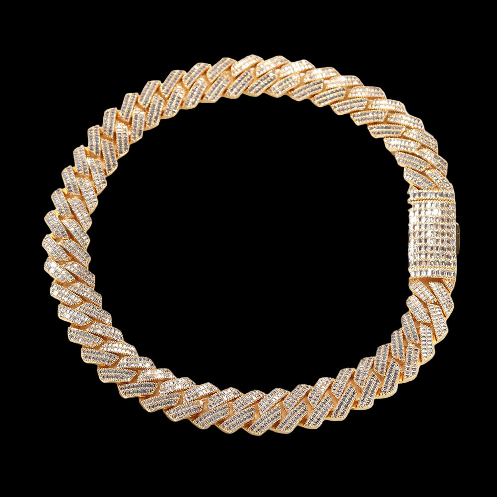 Cuban Baguette Chain - Cubic Zirconia