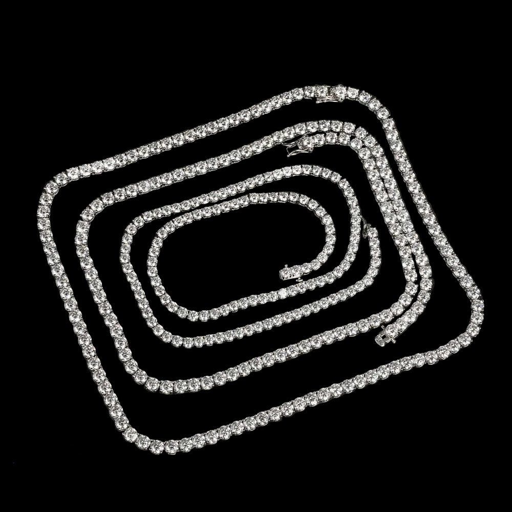 Tennis Chain Necklace - Moissanite