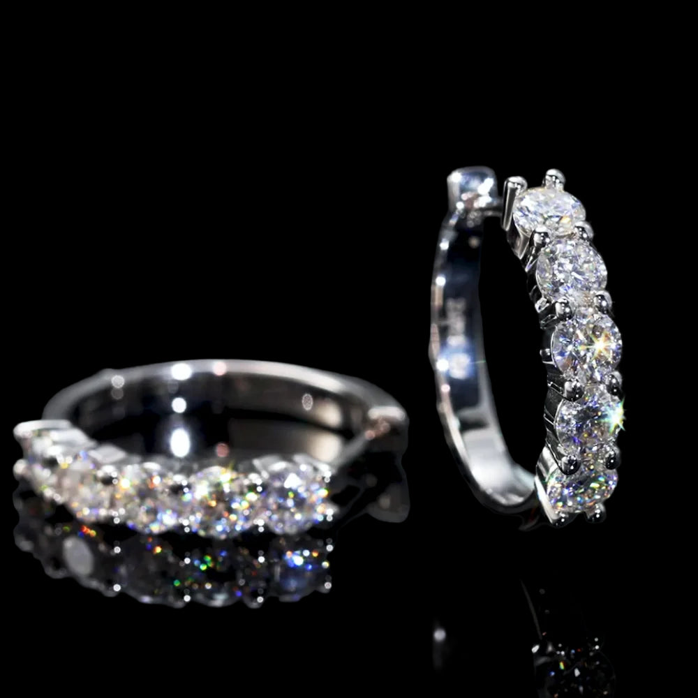 Hoop/Huggie Earrings - Moissanite