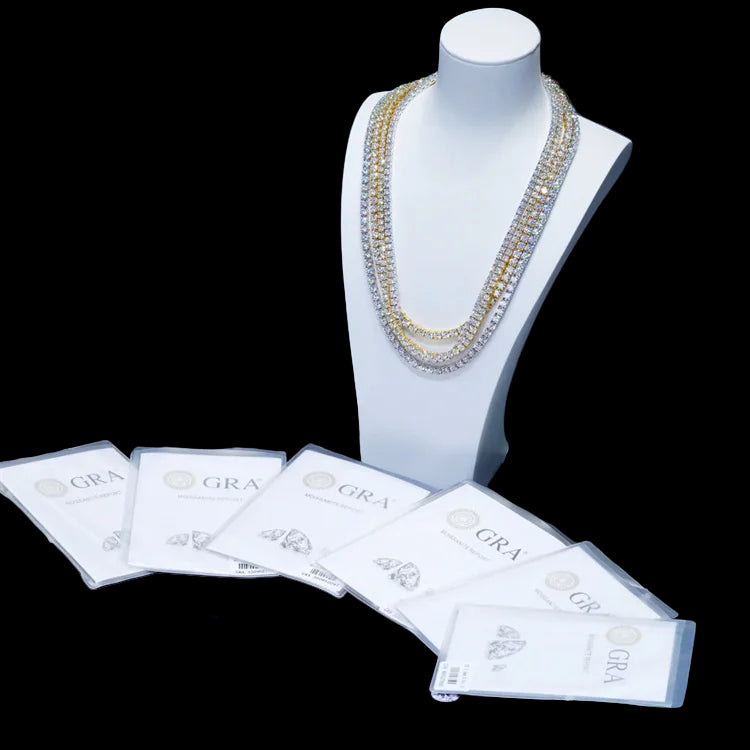 Iced Tennis Chain 4mm - Moissanite