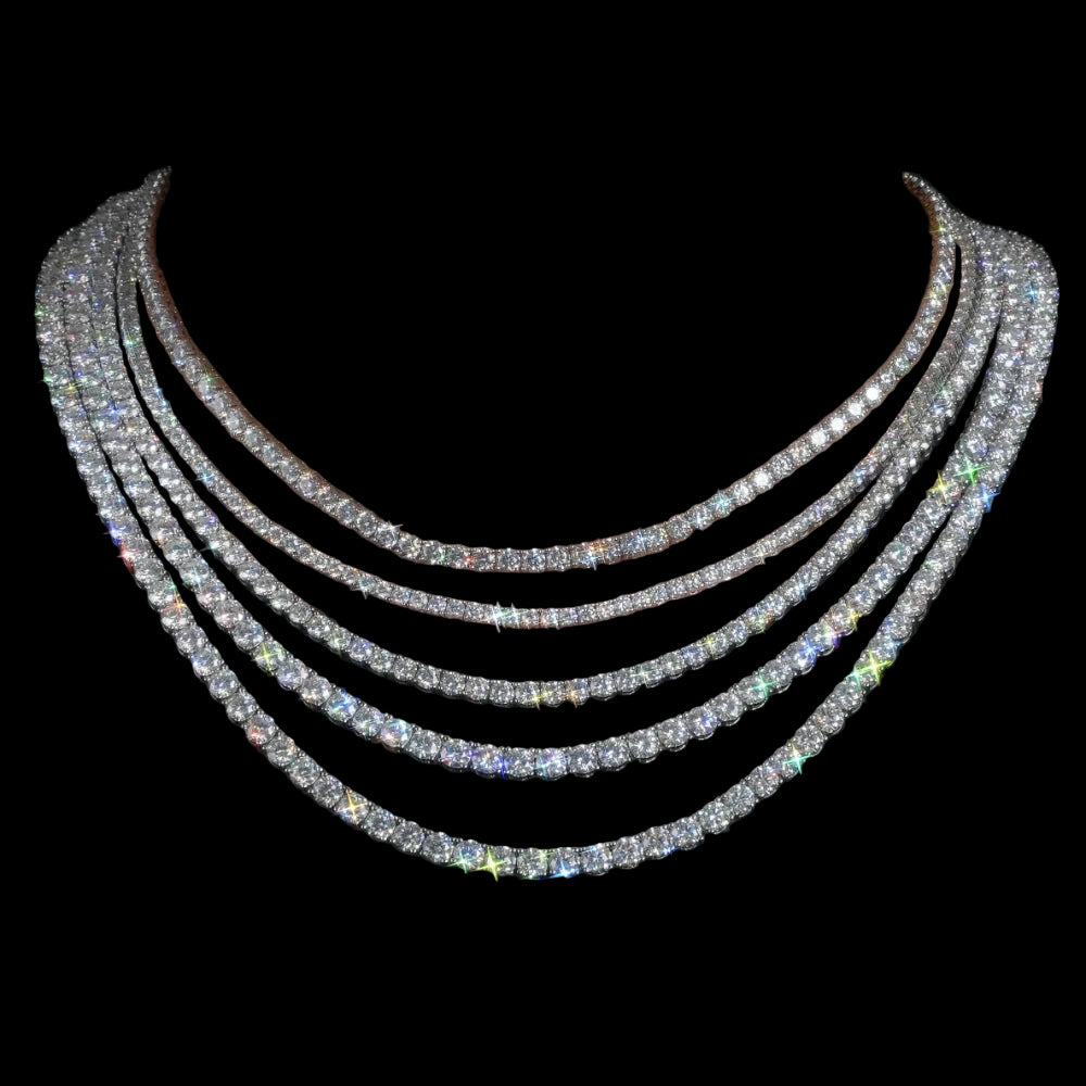 Tennis Chain Necklace - Moissanite