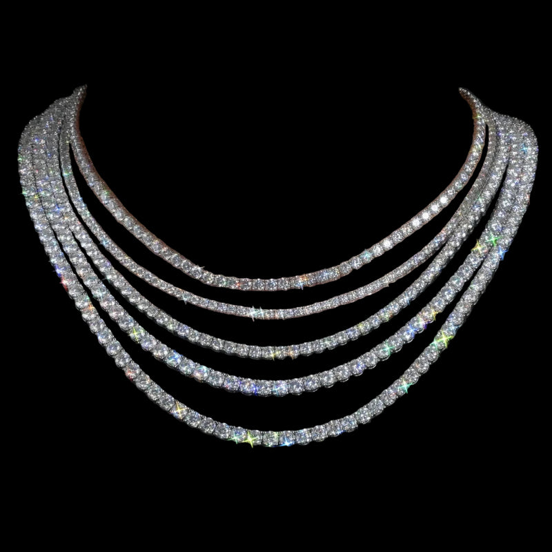 Tennis Chain Necklace - Moissanite