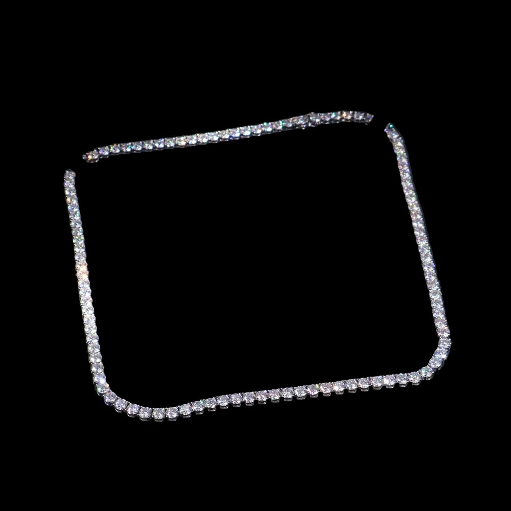 Tennis Chain Necklace - Moissanite