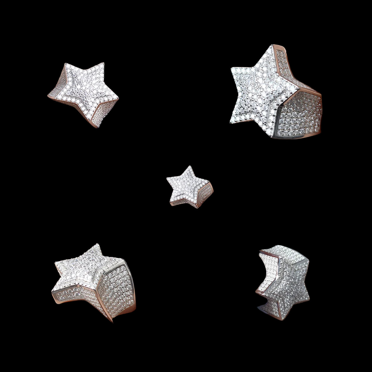 2 Pc Iced Out Ring - Moissanite - Multiple Design