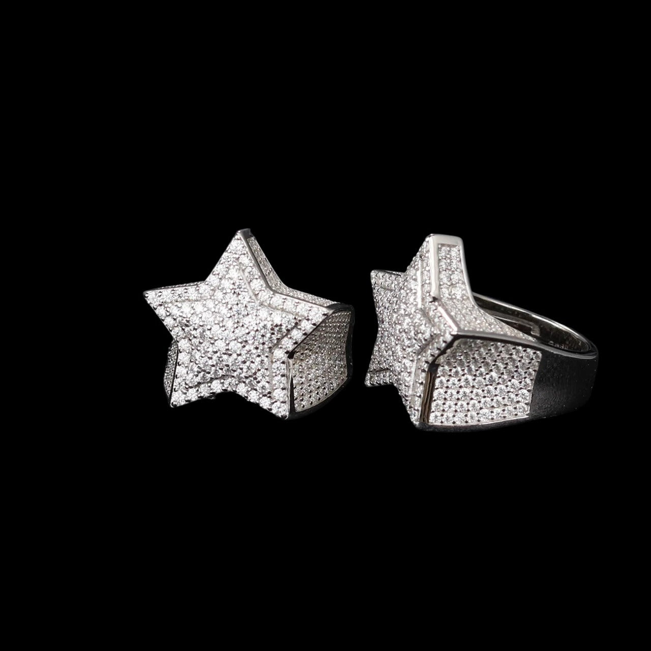 2 Pc Iced Out Ring - Moissanite - Multiple Design