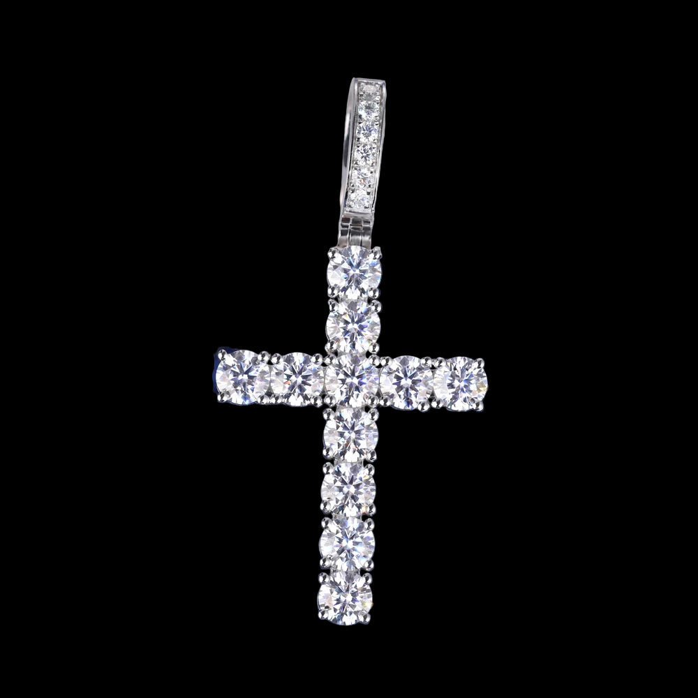 Cross Pendant - Moissanite