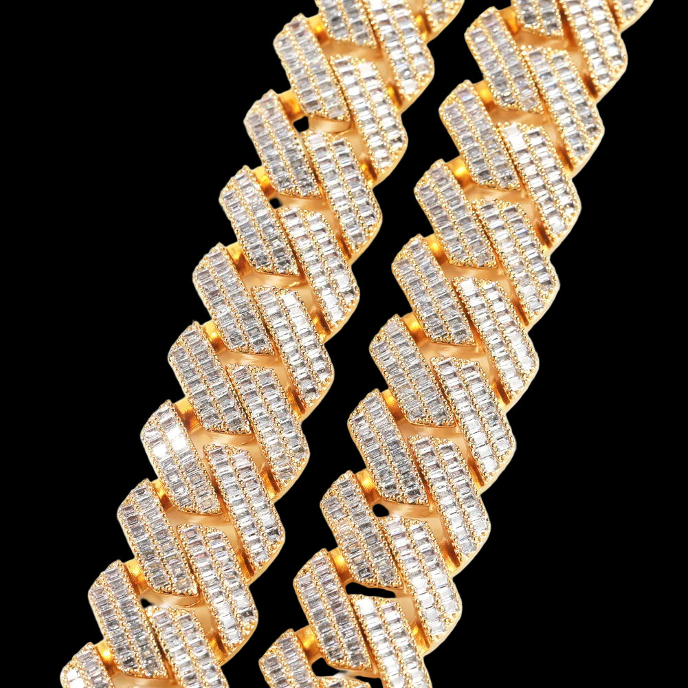 Cuban Baguette Chain - Cubic Zirconia