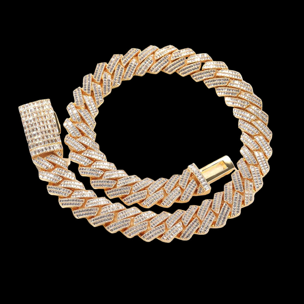 Cuban Baguette Chain - Cubic Zirconia