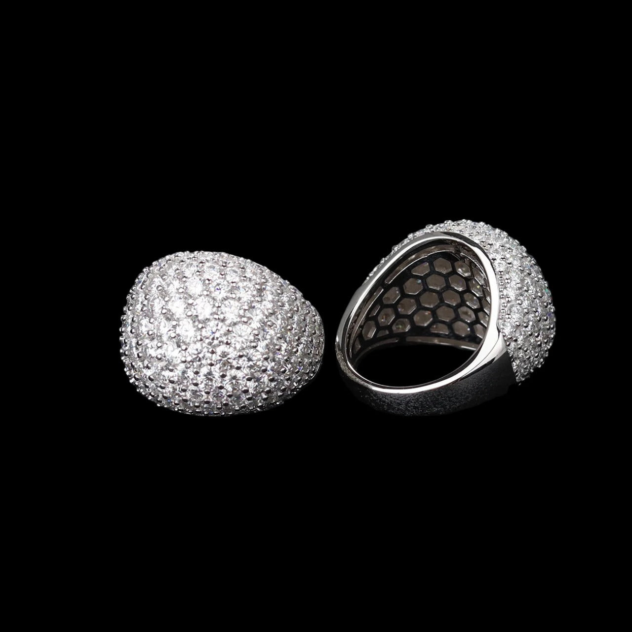 2 Pc Iced Out Ring - Moissanite - Multiple Design