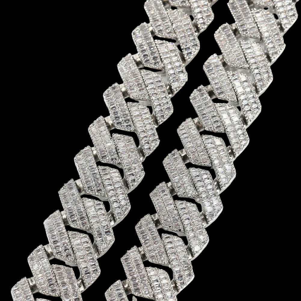 Cuban Baguette Chain - Cubic Zirconia