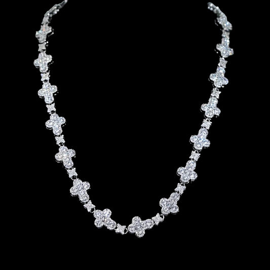 Cross Star Tennis Chain - Cubic Zirconia