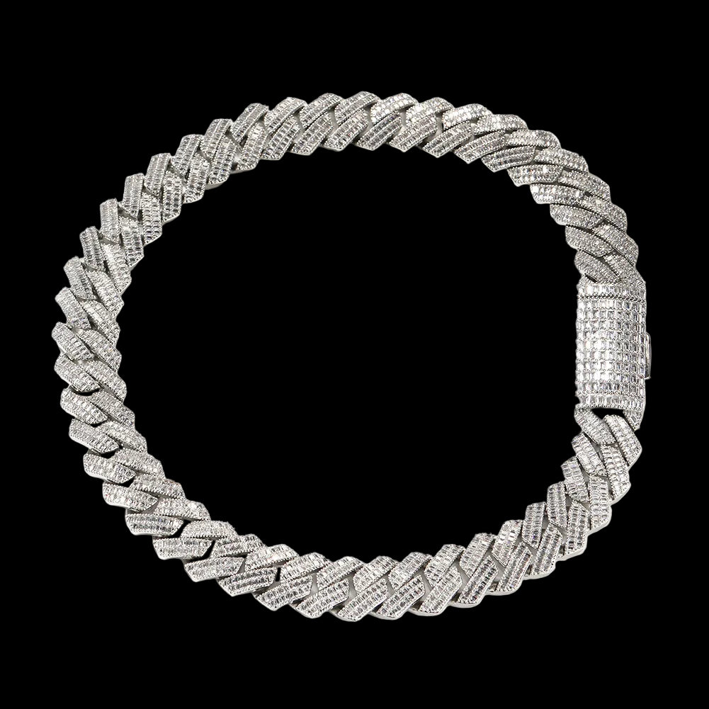 Cuban Baguette Chain - Cubic Zirconia