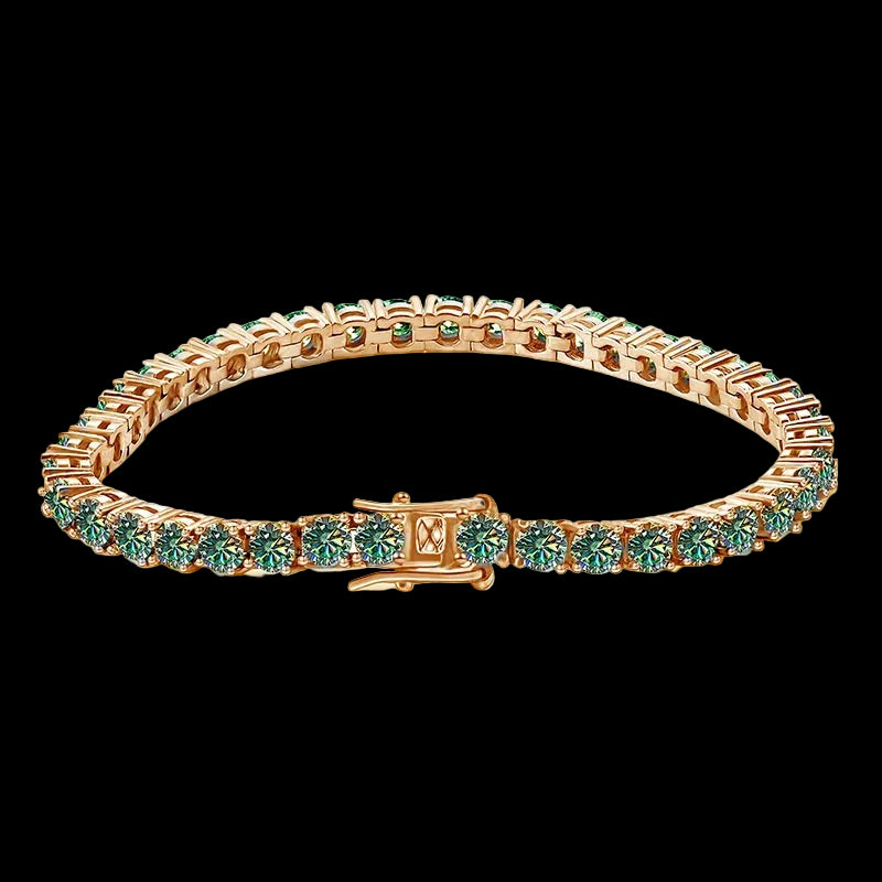 Multiple Color VVS Moissanite Silver Tennis Bracelet