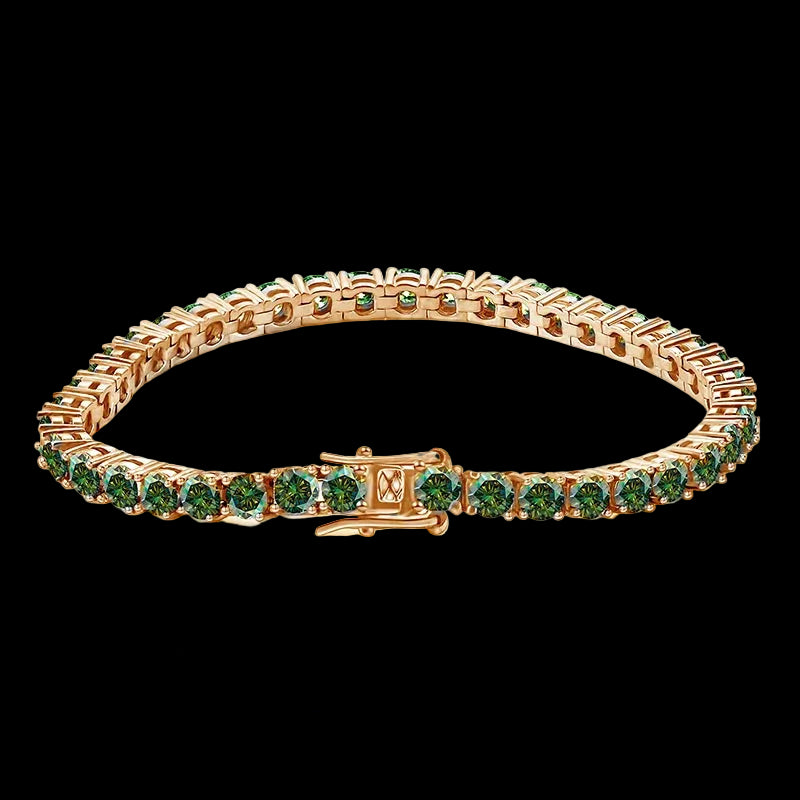 Multiple Color VVS Moissanite Silver Tennis Bracelet