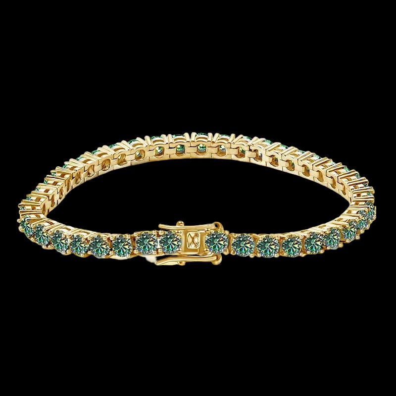 Multiple Color VVS Moissanite Silver Tennis Bracelet