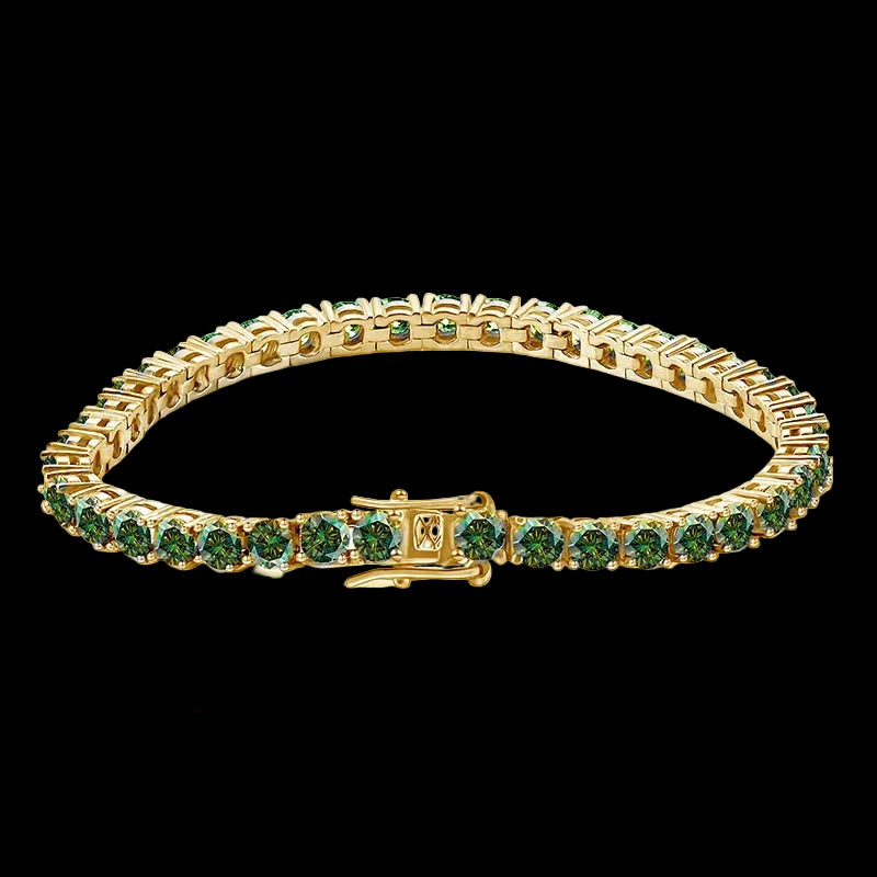 Multiple Color VVS Moissanite Silver Tennis Bracelet