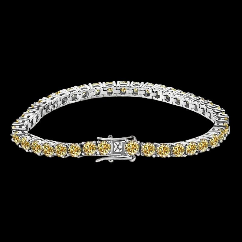 Multiple Color VVS Moissanite Silver Tennis Bracelet