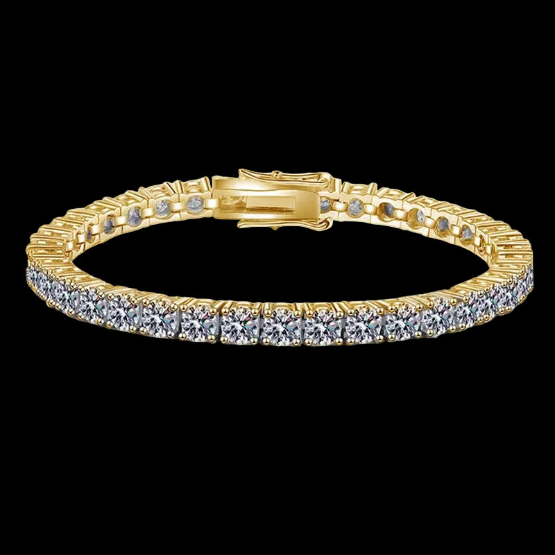 Multiple Color VVS Moissanite Silver Tennis Necklace