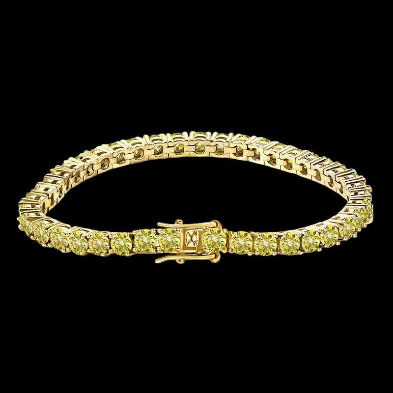 Multiple Color VVS Moissanite Silver Tennis Bracelet